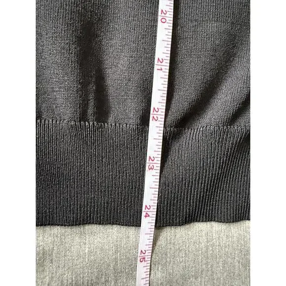 Alessandro Albanese Womens Size Small Black & Gray V Neck PullOver Sweater Horse - Picture 8 of 9